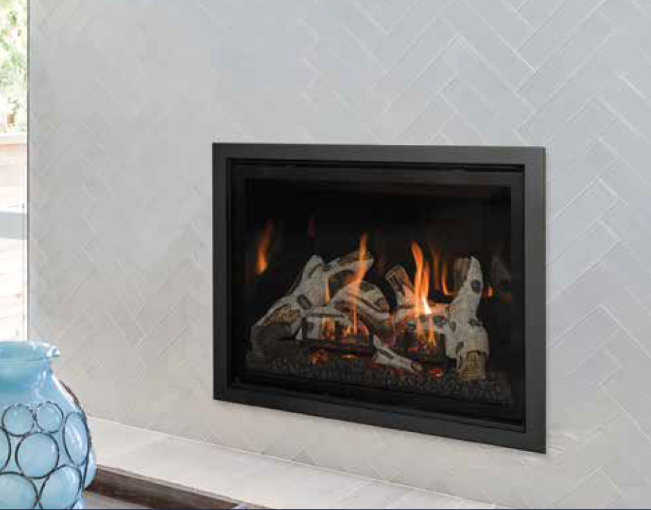 Kozy Heat Bayport 36 Log Gas Fireplace with Birch Logs